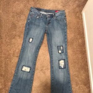 Light Blue Distressed Bootcut Jeans